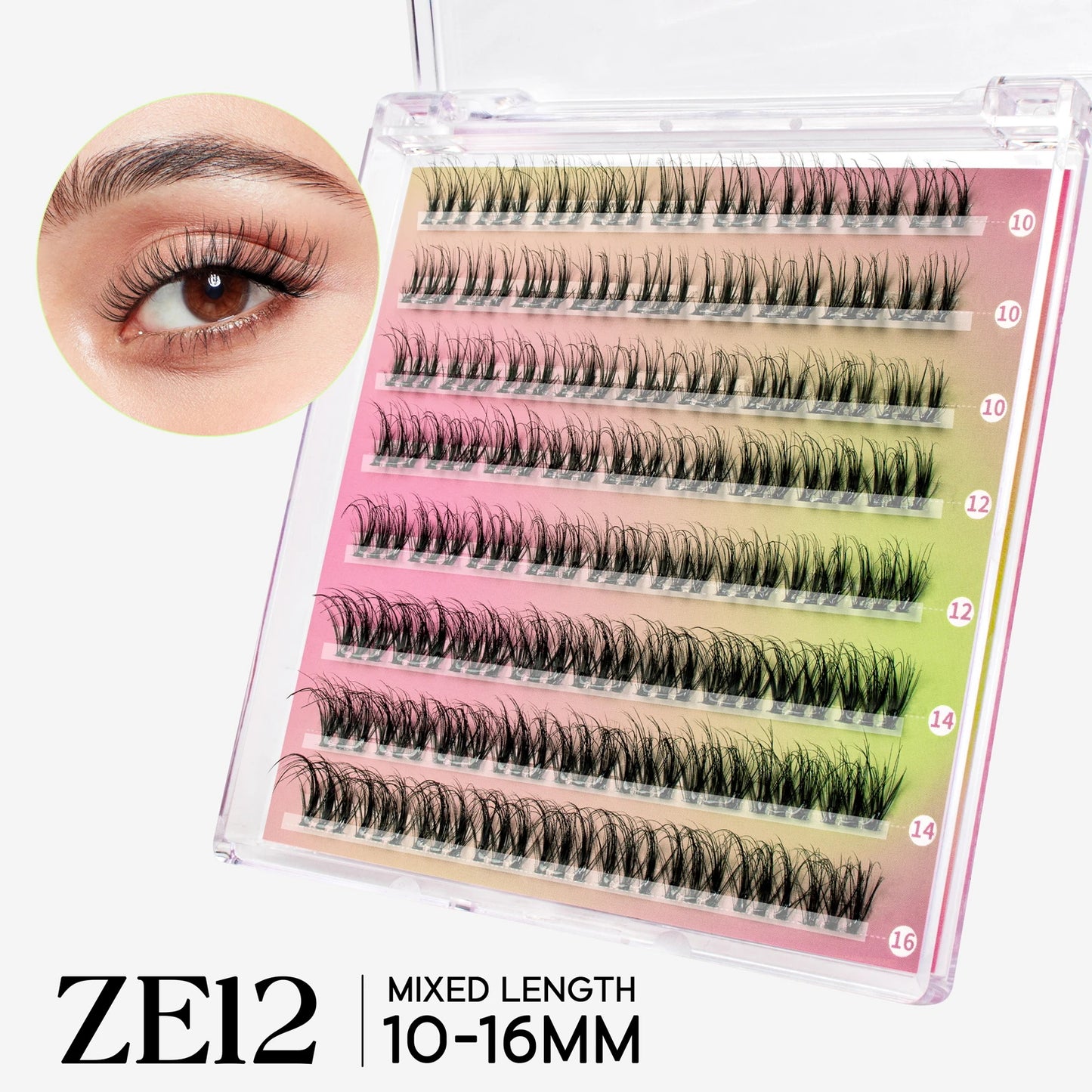 Glue-Free DIY Individual Eyelash Extension Natural Soft Lashes No Glue Needed Segmented Lash