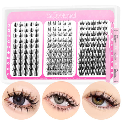 Manga Lash Clusters Kit Cat Lashes with Lash Bond