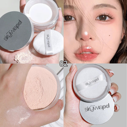 Waterproof and sweat-proof loose powder, brightens complexion with highlighting