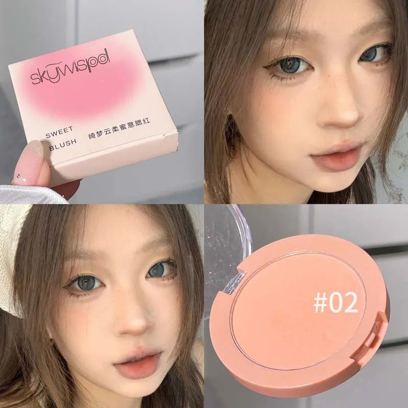 powder blusher natural matte color low saturation nude Korean pure sexy new powder blusher