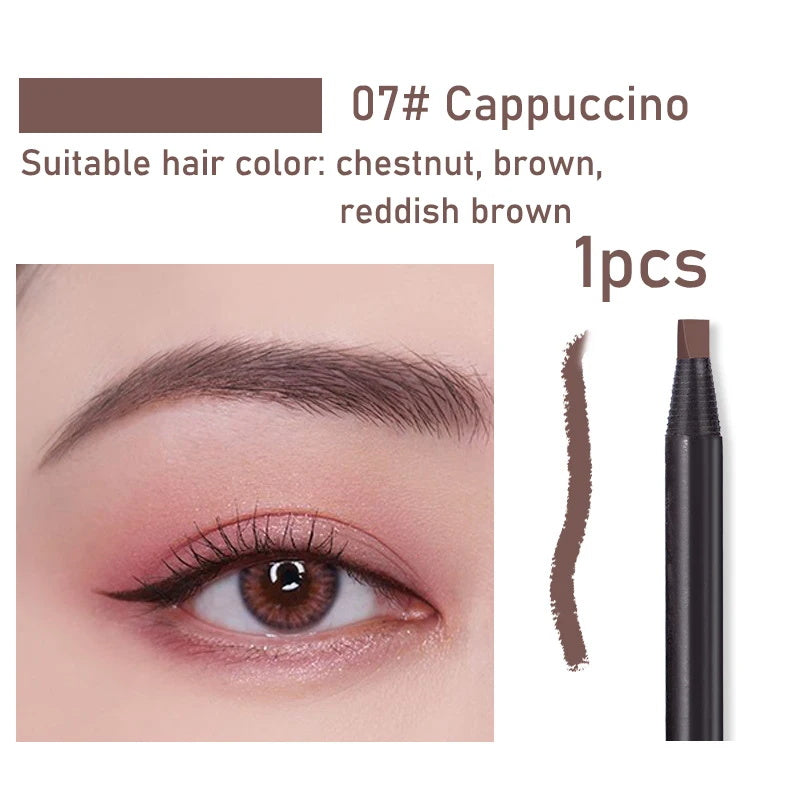 Long-lasting waterproof eyebrow pencil brush micro blade pull rope eyebrow pencil
