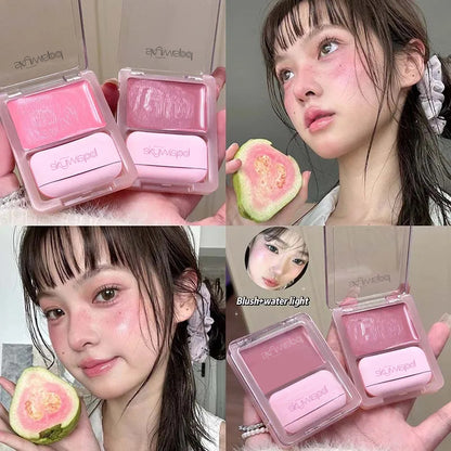 Blush with a natural light effect and pastel pink shade