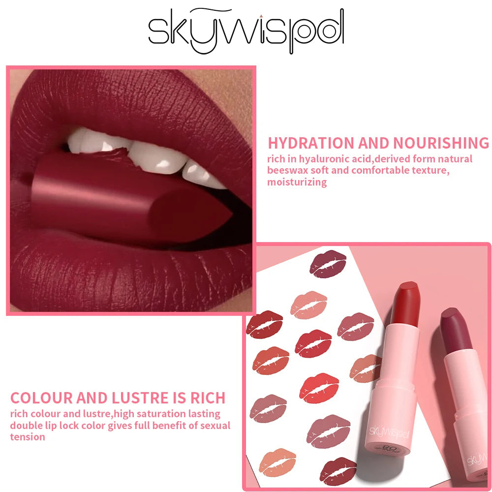 Matte velvet lipstick white long-lasting non-color loss waterproof non-stick cup lipstick