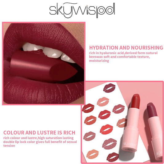Matte velvet lipstick white long-lasting non-color loss waterproof non-stick cup lipstick