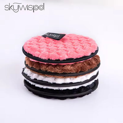 Makeup remover microfiber puff, lazy makeup remover powder, soft cleansing cosmetics
