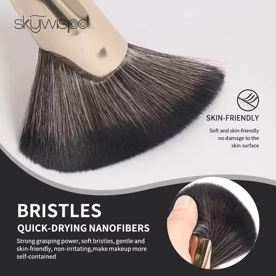 Blush contour brush, specifically designed for facial contours and highlights