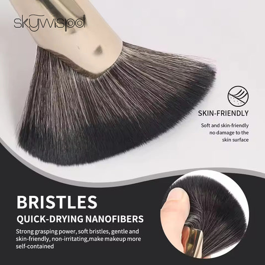 Blush contour brush, specifically designed for facial contours and highlights