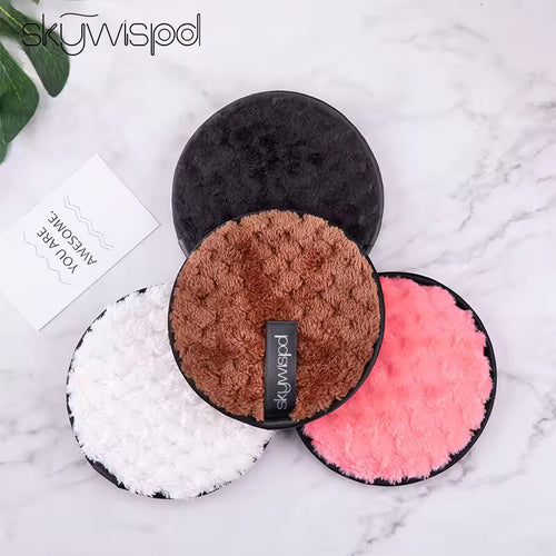 Makeup remover microfiber puff, lazy makeup remover powder, soft cleansing cosmetics